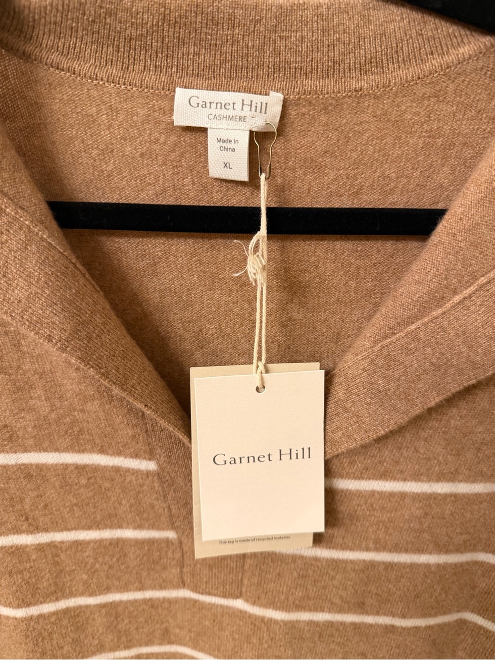 NWT Garnett Hill Frida Cashmere Polo Dress XL 100% Cashmere - Picture 4 of 7